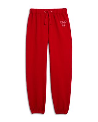 Girls' Rhinestone Bow Jogger Pants, Big Kid - Exclusive