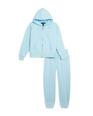 Girls' Rhinestone Bow Full Zip Hoodie & Jogger Pants, Big Kid - Exclusive