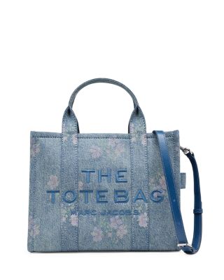 Medium Antique Flower Denim Tote Bag