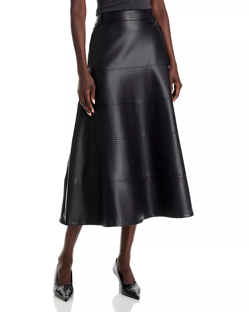 Dolce Cabo Faux Leather Full Circle Skirt