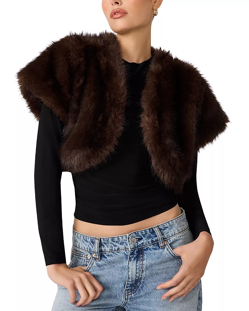 Steve Madden Jalen Faux Fur Bolero