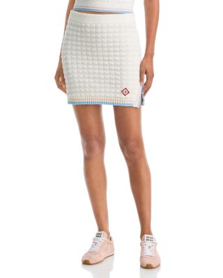 Boucl&eacute; Tennis Mini Skirt
