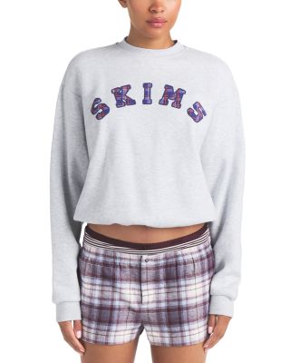 Skims Cotton Fleece Classic Crewneck Sweatshirt