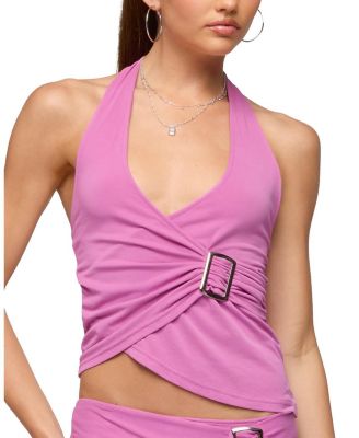 Edikted Fiori Buckle Asymmetric Wrap Top