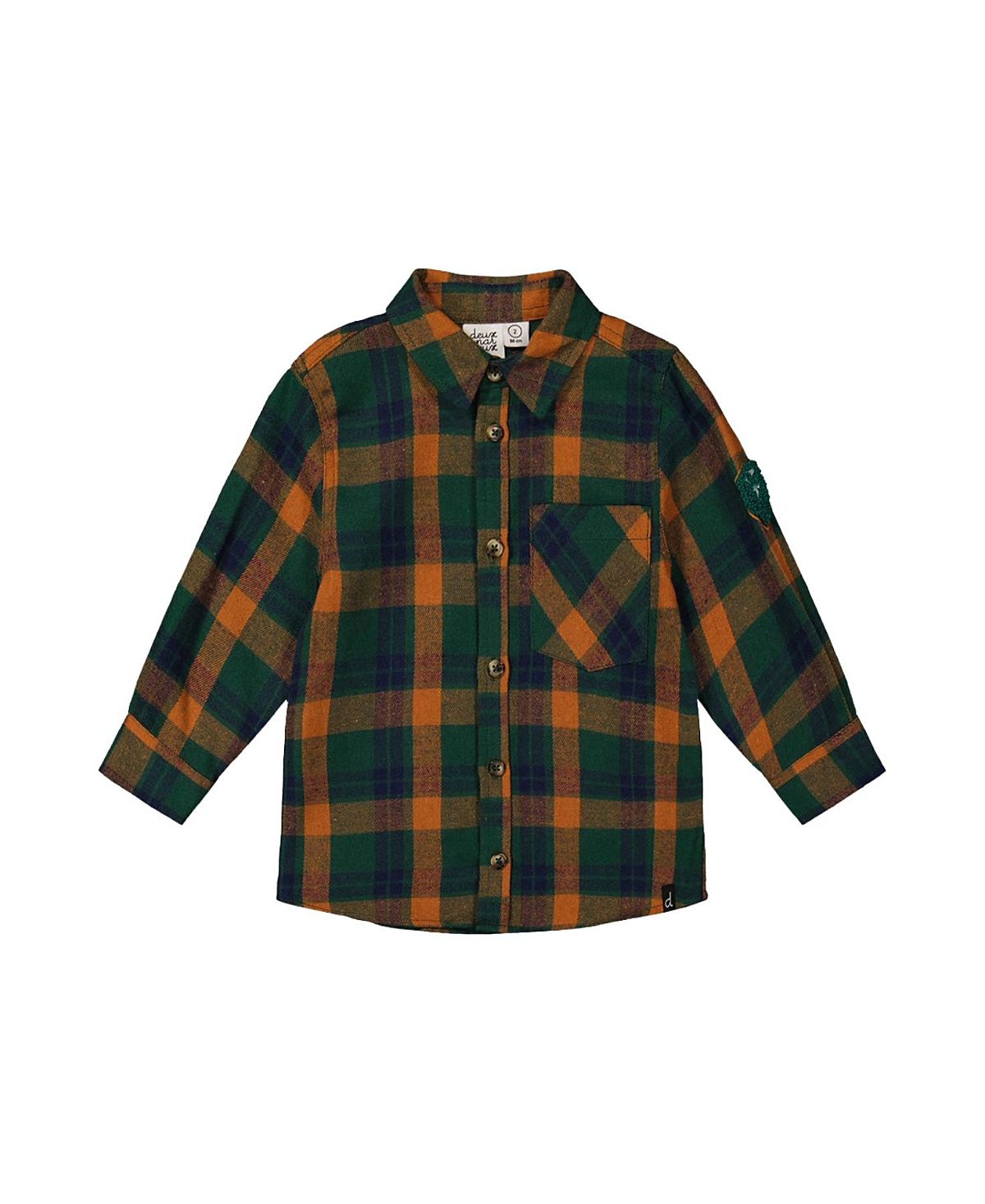 Deux par Deux Boys' Plaid Button Front Collared Shirt - Baby