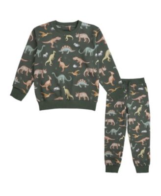 Boys' Dinosaurs Rock Sweatshirt & Jogger Set - Baby