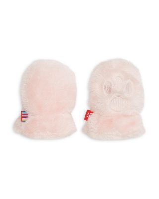 Girls' Minky Bear Fleece Mittens - Baby