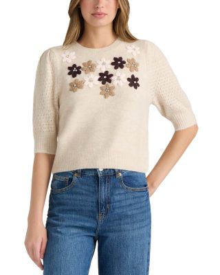 Flower Embroidered Sweater