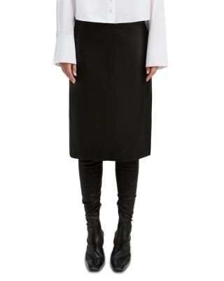 Ian Paper Leather Pencil Skirt