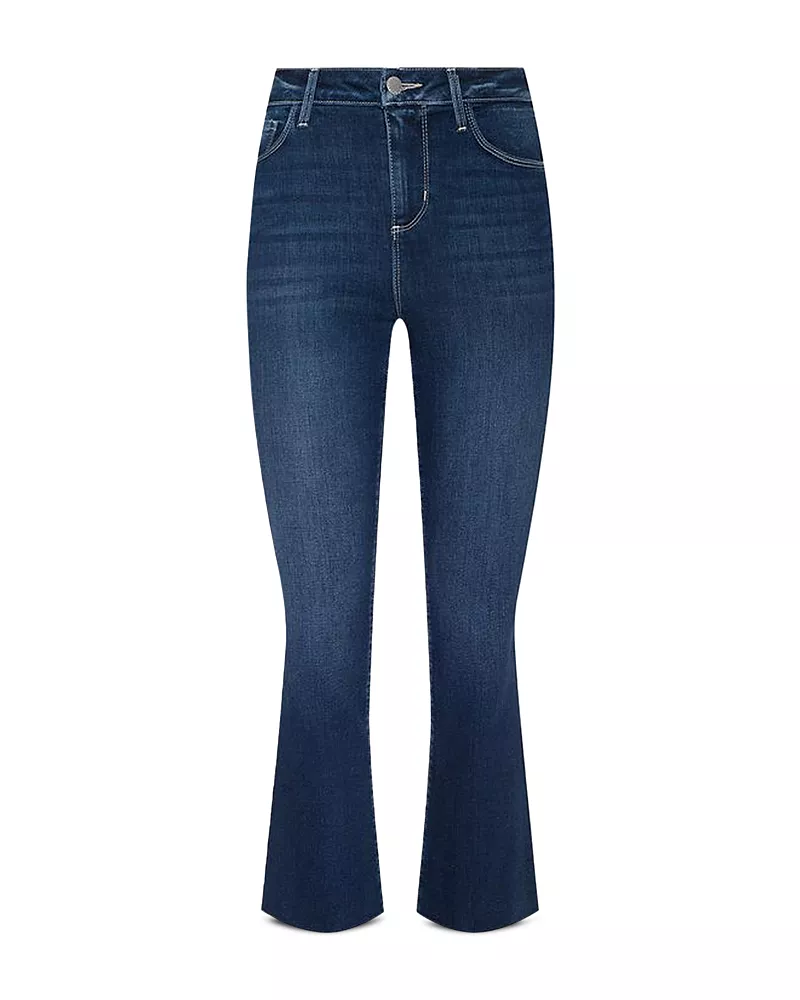 L'Agence Kendra High Rise Crop Flared Jeans in Nevada