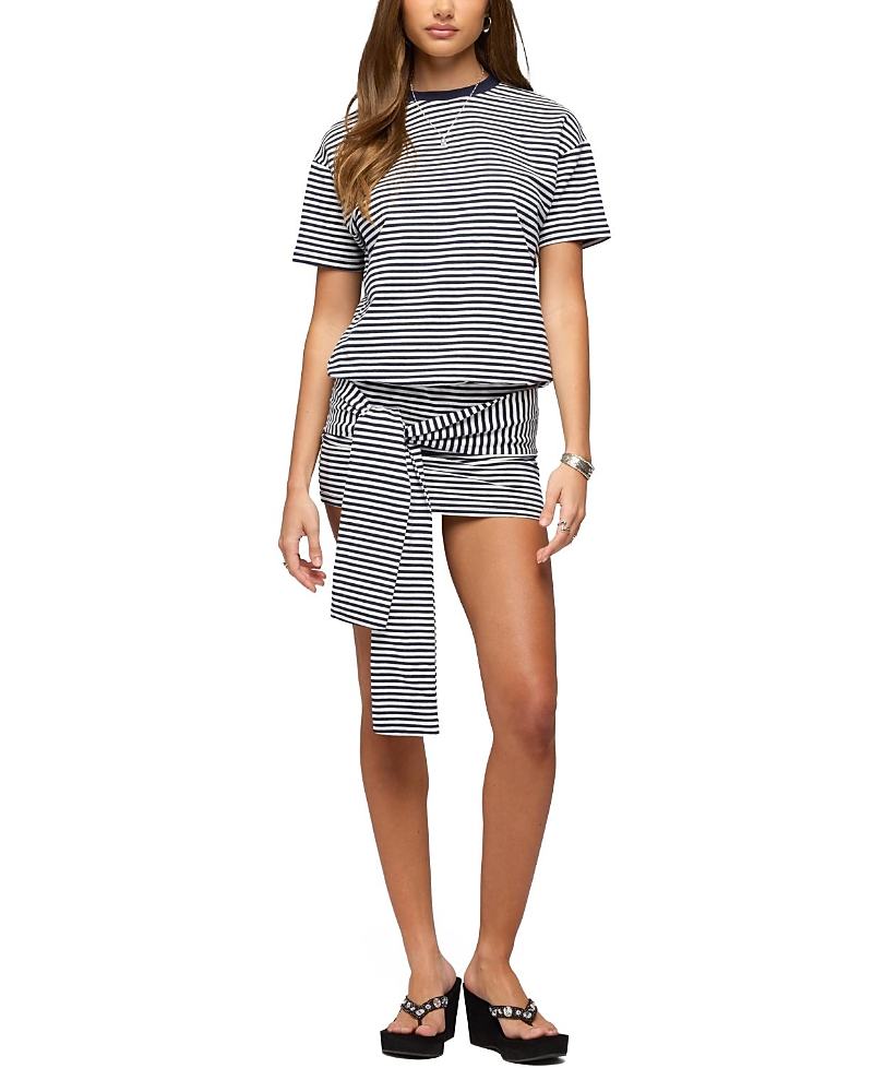 Edikted Ardeney Striped T Shirt Mini Dress