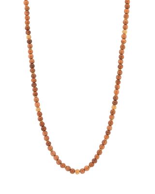 Capucine De Wulf Berry Teak Beaded Strand Necklace, 32