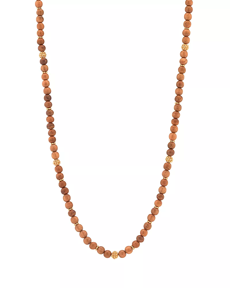Capucine De Wulf Berry Teak Beaded Strand Necklace, 32