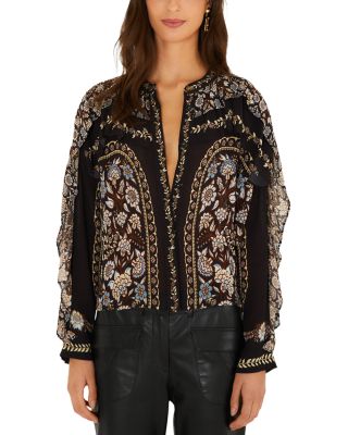 Daniela Band Collar Blouse