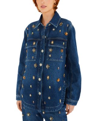 Gem Embellished Denim Shirt