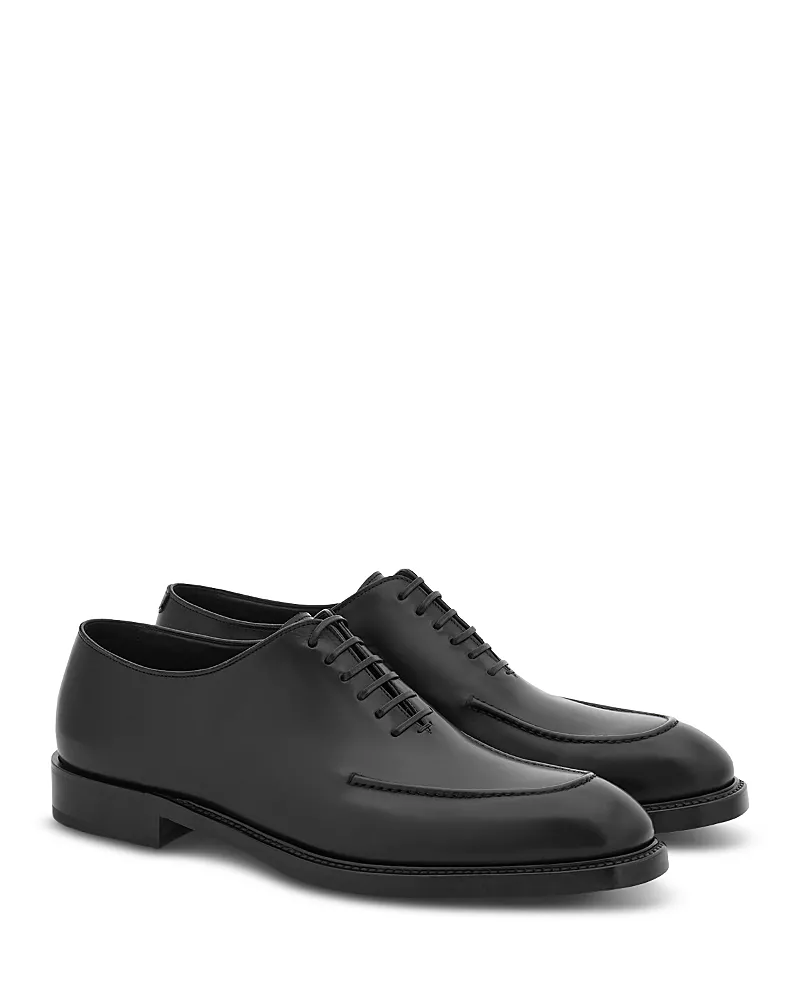 Ferragamo Men's Lace Up Leather Oxfords