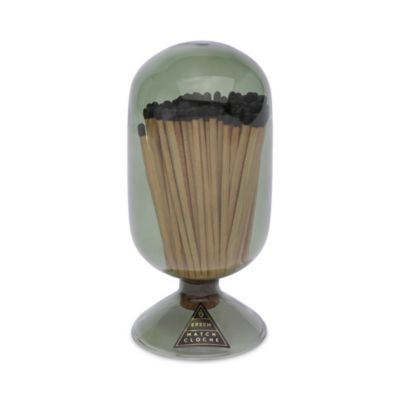 Olive Match Cloche with Assorted Matches