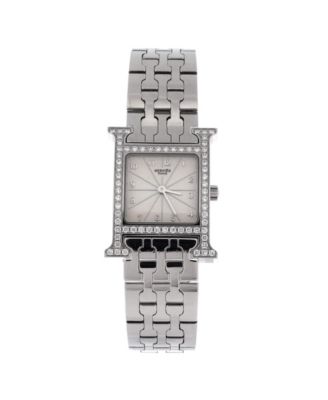 Heure H Quartz Watch in Stainless Steel with Diamond Bezel 21mm