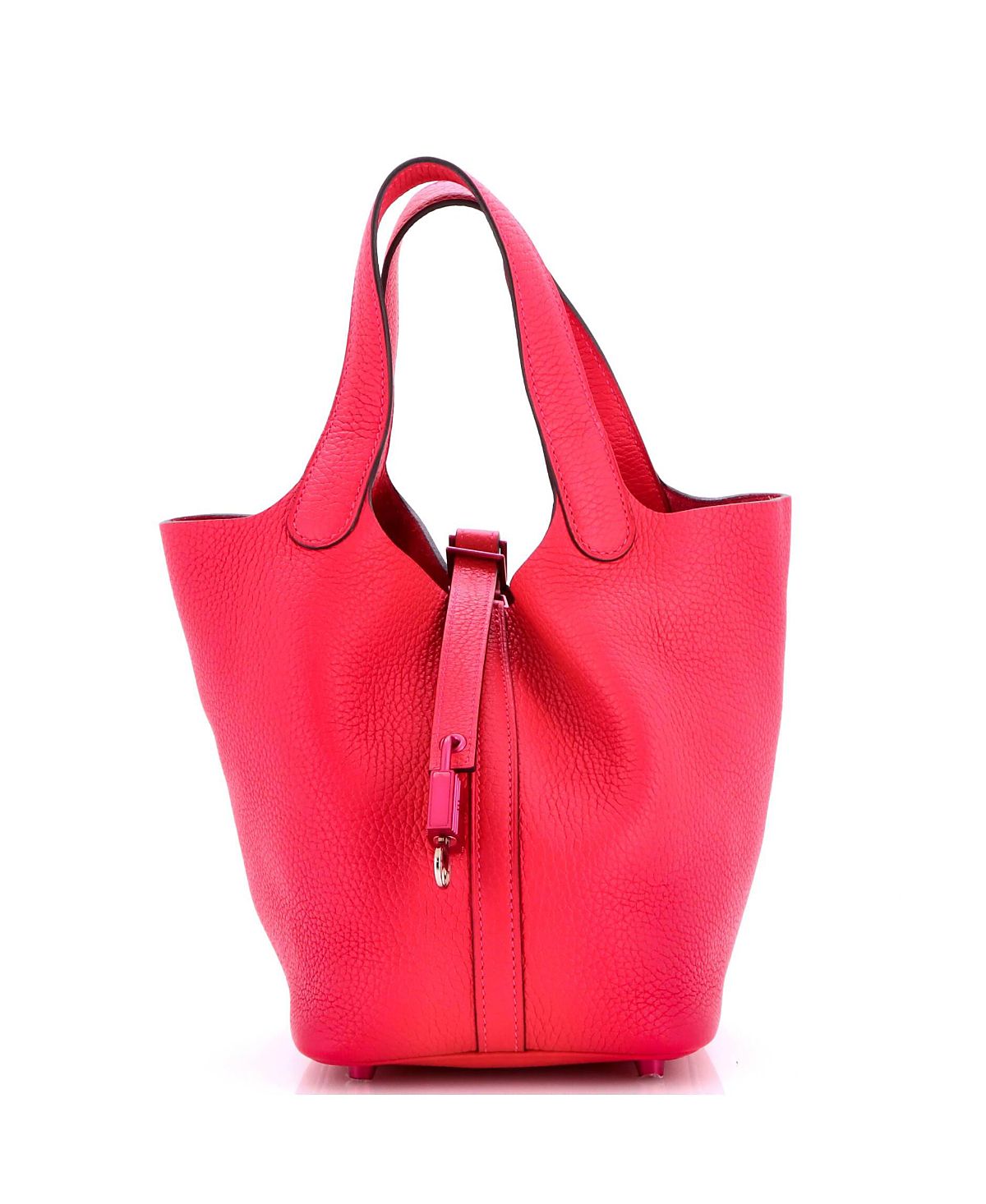 Pre-Owned HERMES Pm Monochrome Picotin Lock Bag Clemence
