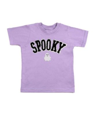 Girls' Spooky Ghost Patch Halloween Short Sleeve T-Shirt - Baby, Little Kid