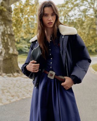 High-Pile-Collar Down Puffer Jacket - thumbnail 3