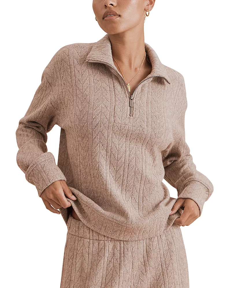 Splendid Sweater Soft Quarter Zip Sweatshirt