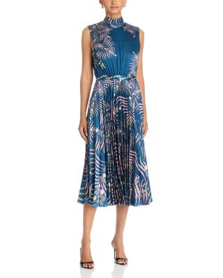 Fleur Stand Collar Sleeveless Dress