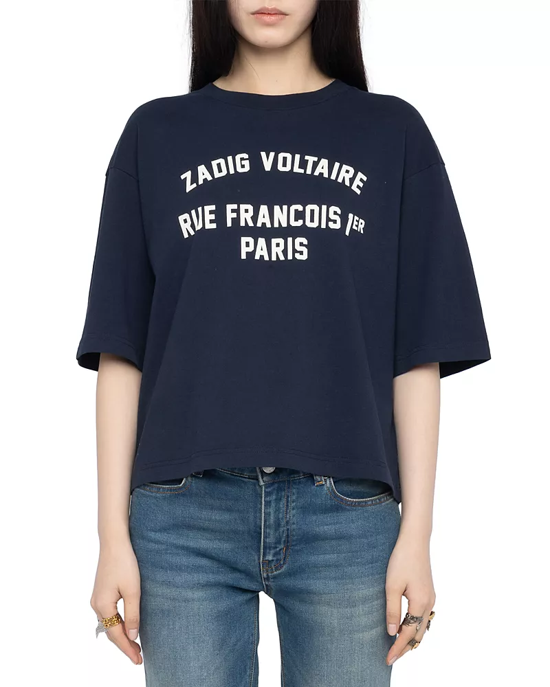 Zadig & Voltaire Taida Rue Francois Street Graphic Tee