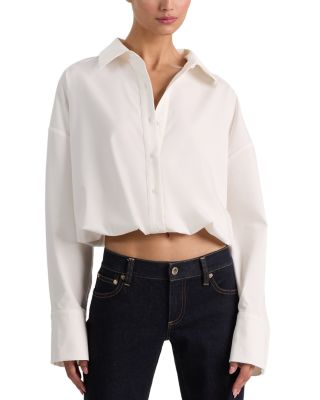 Tobie Twill Bubble Hem Shirt