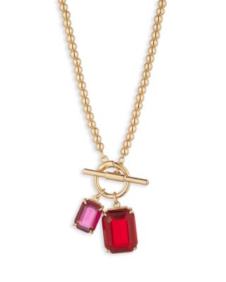 Stone Pendant Necklace, 16"