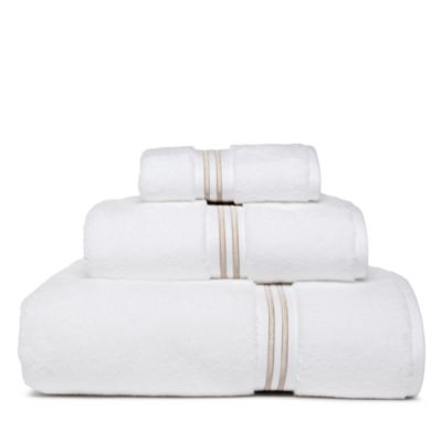Hudson Park Collection Turkish Border Hand Towel One Sided Embroidery - Exclusive