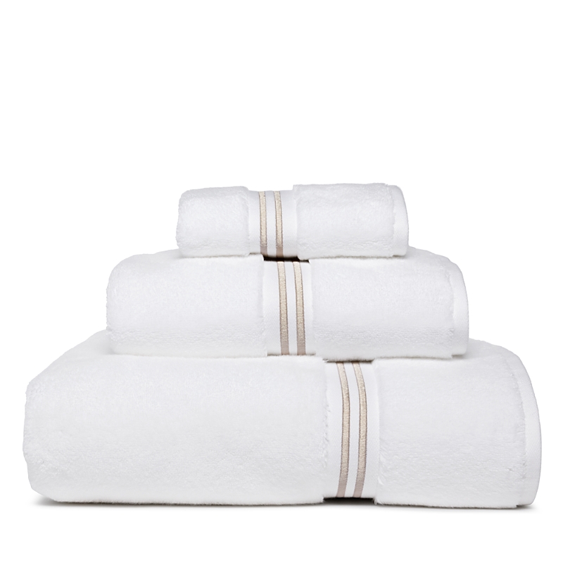 Hudson Park Collection Turkish Border Hand Towel One Sided Embroidery - Exclusive