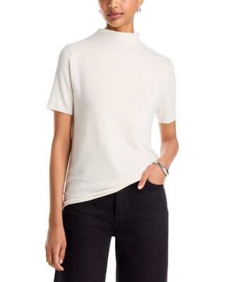 Soft Touch Short Sleeve Mock Neck Tee