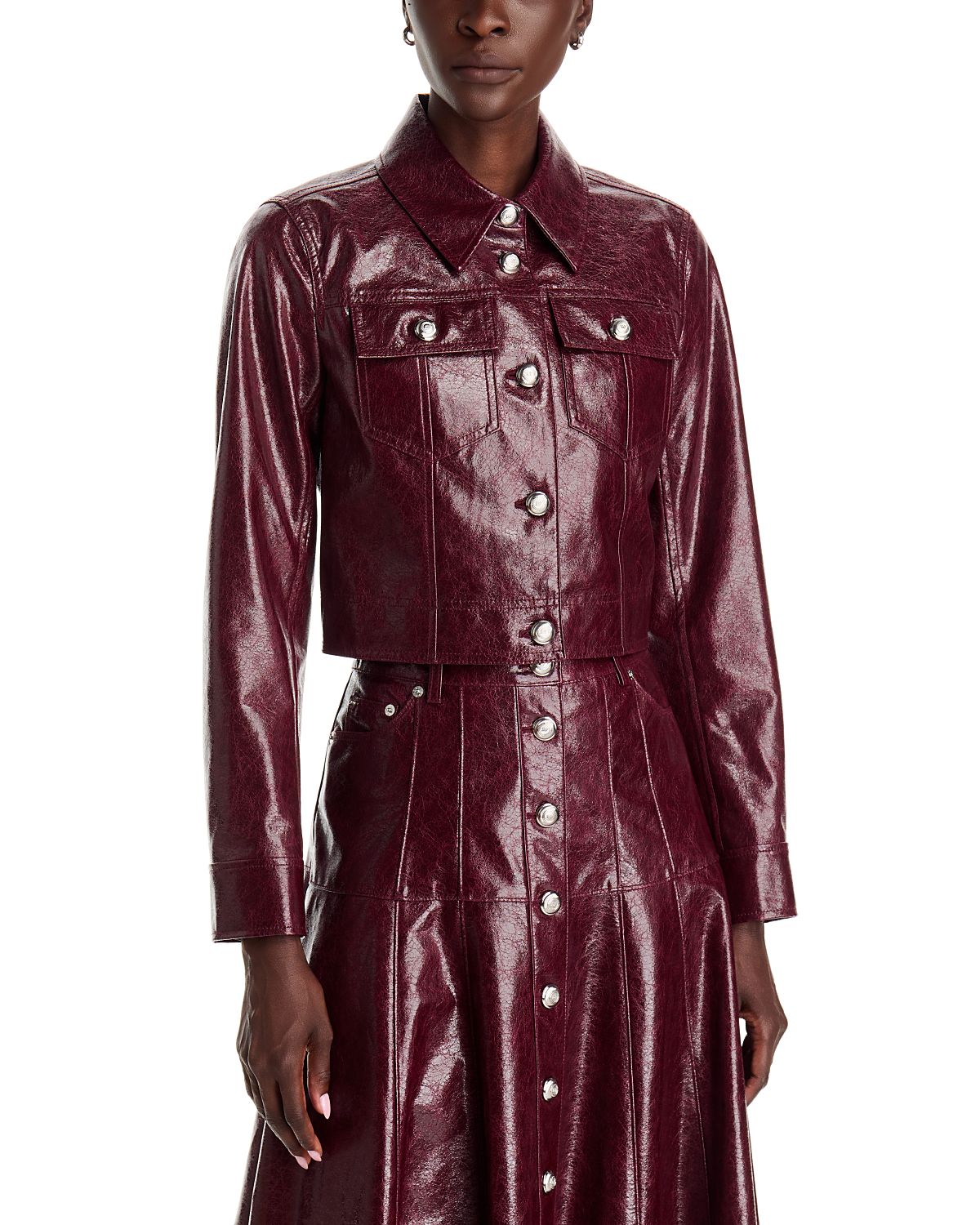 Cinq a Sept Lexie Tumbled Faux Leather Jacket
