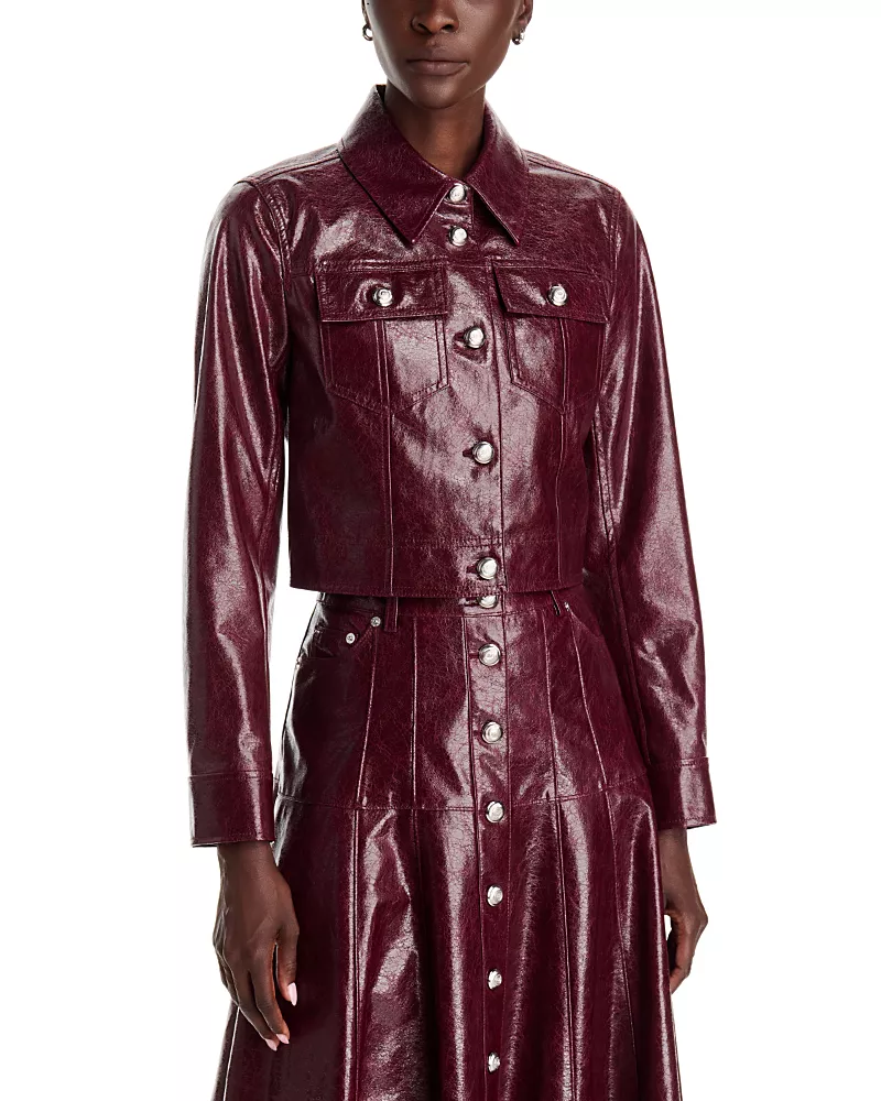 Cinq a Sept Lexie Tumbled Faux Leather Jacket