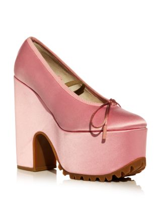 Women's Silk Blend Bow Pumps