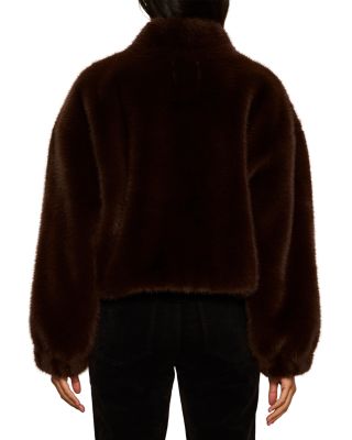 Everest Faux Fur Bomber Jacket - thumbnail 9