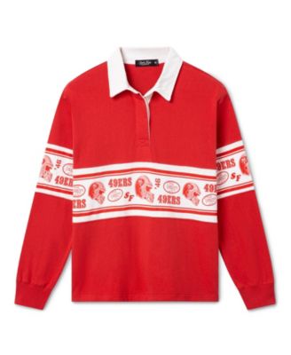 Junk Food Clothing Women's San Francisco 49ers Helmet Rugby Shirt