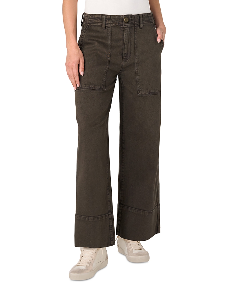 Liverpool Los Angeles High Rise Utility Straight Jeans In Moss Wood