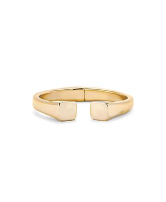  Rigid  Gold-Plated Bracelet Smooth Finish and Square Shape