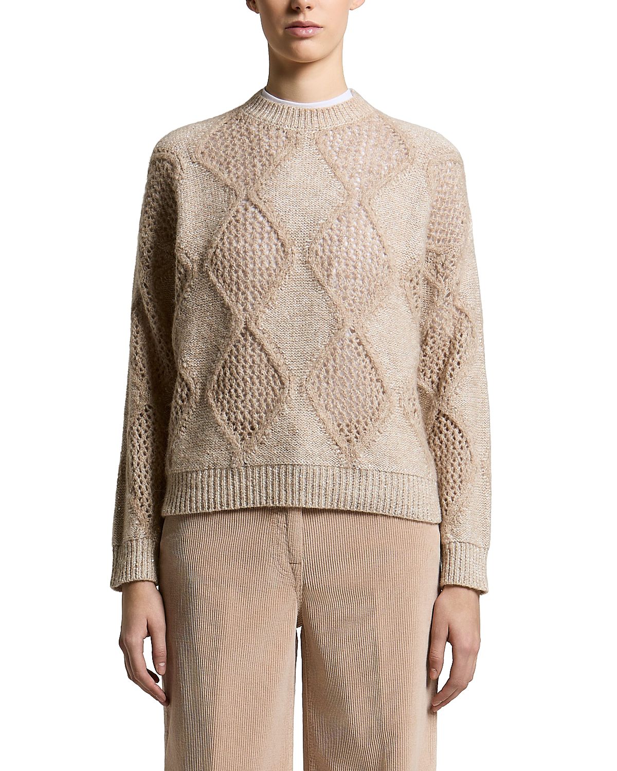 Peserico Stockinette Stitch Crewneck Sweater