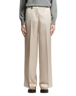 Satin Straight Palazzo Pants