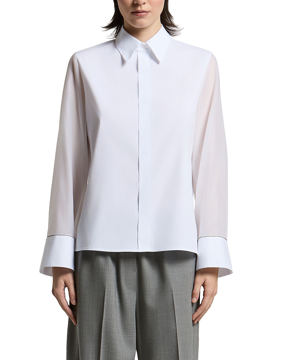 Peserico Cotton Blend Poplin Blouse