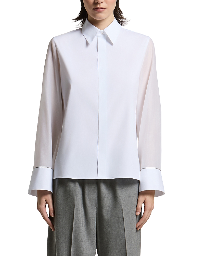 Peserico Cotton Blend Poplin Blouse