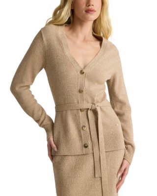 Wool Belted Long Sleeve Cardigan