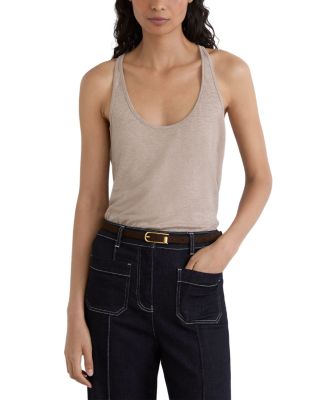 Lidie Linen Scoop Neck Tank Top