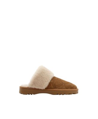  Women's Check Shearling Flint Slippers