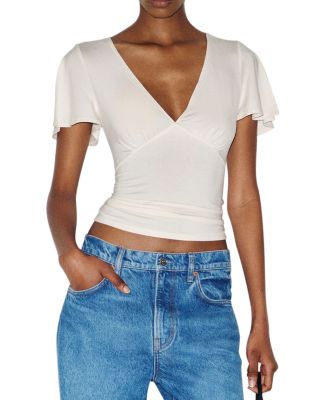 Cosette Knit Flutter Sleeve Top