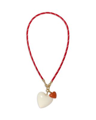 Roxanne Assoulin The Happy Cord Double Heart Pendant Necklace, 18