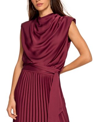 Farah Draped Neck Midi Dress - thumbnail 2